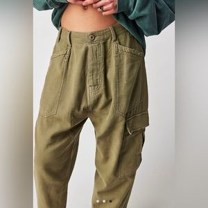 Free People Bay to Breakers pant in Washed Pine